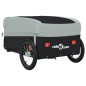 vidaXL Remolque para bicicleta hierro negro y gris 45 kg vidaXL Remolque para bicicleta hierro negro y gris 45 kg