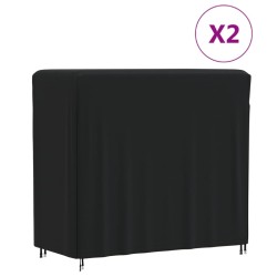 vidaXL Cubiertas para leñeros 2 uds tela Oxford 420D 122x61x106 cm
