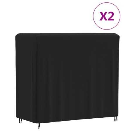 vidaXL Cubiertas para leñeros 2 uds tela Oxford 420D 122x61x106 cm