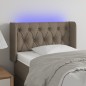 vidaXL Cabecero con LED de tela gris taupe 83x16x78/88 cm vidaXL Cabecero con LED de tela gris taupe 83x16x78/88 cm