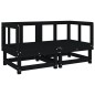 vidaXL Sofás de esquina de jardín 2 uds madera maciza de pino negro vidaXL Sofás de esquina de jardín 2 uds madera maciza de pino negro