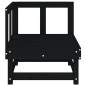 vidaXL Sofás de esquina de jardín 2 uds madera maciza de pino negro vidaXL Sofás de esquina de jardín 2 uds madera maciza de pino negro