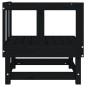 vidaXL Sofás de esquina de jardín 2 uds madera maciza de pino negro vidaXL Sofás de esquina de jardín 2 uds madera maciza de pino negro