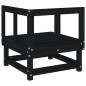 vidaXL Sofás de esquina de jardín 2 uds madera maciza de pino negro vidaXL Sofás de esquina de jardín 2 uds madera maciza de pino negro