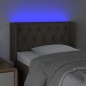 vidaXL Cabecero con LED de tela gris taupe 83x16x78/88 cm vidaXL Cabecero con LED de tela gris taupe 83x16x78/88 cm