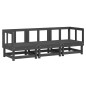 vidaXL Juego de muebles de jardín 3 pzas madera maciza de pino gris vidaXL Juego de muebles de jardín 3 pzas madera maciza de pino gris
