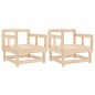 vidaXL Sillones de jardín 2 unidades madera maciza de pino vidaXL Sillones de jardín 2 unidades madera maciza de pino