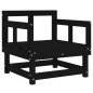 vidaXL Sillones de jardín 2 unidades madera maciza pino negro vidaXL Sillones de jardín 2 unidades madera maciza pino negro