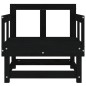 vidaXL Sillones de jardín 2 unidades madera maciza pino negro vidaXL Sillones de jardín 2 unidades madera maciza pino negro