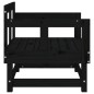 vidaXL Sillones de jardín 2 unidades madera maciza pino negro vidaXL Sillones de jardín 2 unidades madera maciza pino negro
