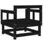 vidaXL Sillones de jardín 2 unidades madera maciza pino negro vidaXL Sillones de jardín 2 unidades madera maciza pino negro