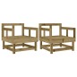 vidaXL Sillones de jardín 2 unidades madera impregnada de pino vidaXL Sillones de jardín 2 unidades madera impregnada de pino