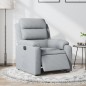 vidaXL Sillón reclinable eléctrico tela gris claro vidaXL Sillón reclinable eléctrico tela gris claro