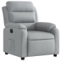 vidaXL Sillón reclinable eléctrico tela gris claro vidaXL Sillón reclinable eléctrico tela gris claro