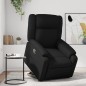 vidaXL Sillón reclinable elevable cuero artificial negro vidaXL Sillón reclinable elevable cuero artificial negro