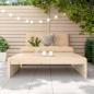vidaXL Taburete de jardín madera maciza de pino 120x80 cm vidaXL Taburete de jardín madera maciza de pino 120x80 cm
