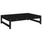vidaXL Taburete de jardín madera maciza de pino negro 120x80 cm vidaXL Taburete de jardín madera maciza de pino negro 120x80 cm