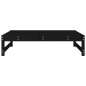 vidaXL Taburete de jardín madera maciza de pino negro 120x80 cm vidaXL Taburete de jardín madera maciza de pino negro 120x80 cm