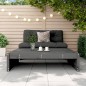 vidaXL Taburete de jardín madera maciza de pino gris 120x80 cm vidaXL Taburete de jardín madera maciza de pino gris 120x80 cm