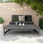 vidaXL Taburete de jardín madera maciza de pino gris 120x80 cm vidaXL Taburete de jardín madera maciza de pino gris 120x80 cm