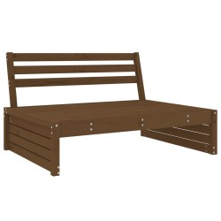 vidaXL Sofá central de jardín madera maciza pino marrón miel 120x80 cm