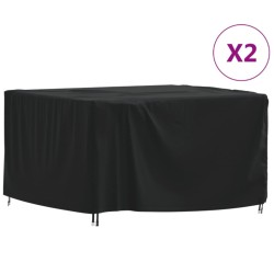 vidaXL Cubiertas muebles jardín 2 uds tela Oxford 420D 125x125x74 cm