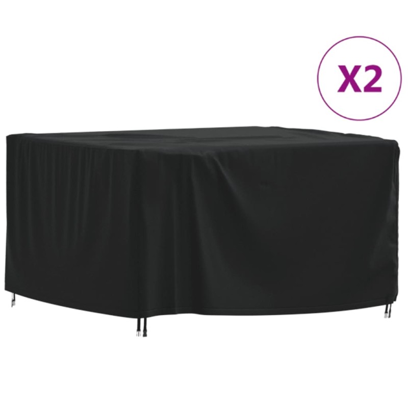 vidaXL Cubiertas muebles jardín 2 uds tela Oxford 420D 125x125x74 cm