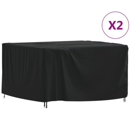 vidaXL Cubiertas muebles jardín 2 uds tela Oxford 420D 125x125x74 cm