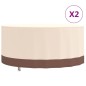 vidaXL Cubiertas muebles jardín 2 uds tela Oxford 600D Ø 183x71 cm