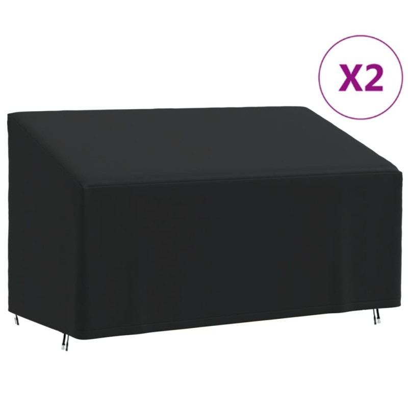 vidaXL Cubiertas banco 3 plazas 2 uds tela Oxford 420D 175x85x68/94 cm vidaXL Cubiertas banco 3 plazas 2 uds tela Oxford 420D 175x85x68/94 cm