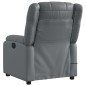 vidaXL Sillón de masaje reclinable eléctrico cuero sintético gris vidaXL Sillón de masaje reclinable eléctrico cuero sintético gris