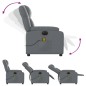 vidaXL Sillón de masaje reclinable eléctrico cuero sintético gris vidaXL Sillón de masaje reclinable eléctrico cuero sintético gris