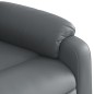 vidaXL Sillón de masaje reclinable eléctrico cuero sintético gris vidaXL Sillón de masaje reclinable eléctrico cuero sintético gris