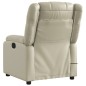 vidaXL Sillón de masaje reclinable eléctrico cuero sintético crema vidaXL Sillón de masaje reclinable eléctrico cuero sintético crema