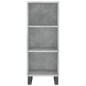 vidaXL Aparador de madera contrachapada gris hormigón 34,5x34x180 cm