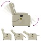 vidaXL Sillón de masaje reclinable eléctrico cuero sintético crema vidaXL Sillón de masaje reclinable eléctrico cuero sintético crema