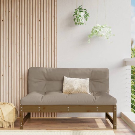 vidaXL Sofá central de jardín madera maciza pino marrón miel 120x80 cm