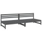 vidaXL Sofás centrales de jardín 2 uds madera de pino gris 120x80 cm vidaXL Sofás centrales de jardín 2 uds madera de pino gris 120x80 cm