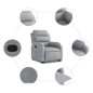 vidaXL Sillón reclinable elevable de tela gris claro vidaXL Sillón reclinable elevable de tela gris claro