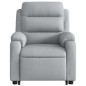 vidaXL Sillón reclinable elevable de tela gris claro vidaXL Sillón reclinable elevable de tela gris claro