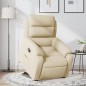 vidaXL Sillón reclinable elevable de tela color crema vidaXL Sillón reclinable elevable de tela color crema