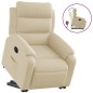 vidaXL Sillón reclinable elevable de tela color crema vidaXL Sillón reclinable elevable de tela color crema