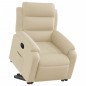 vidaXL Sillón reclinable elevable de tela color crema vidaXL Sillón reclinable elevable de tela color crema