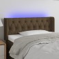 vidaXL Cabecero con LED de tela marrón oscuro 103x16x78/88 cm vidaXL Cabecero con LED de tela marrón oscuro 103x16x78/88 cm