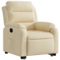 vidaXL Sillón reclinable elevable de tela color crema vidaXL Sillón reclinable elevable de tela color crema