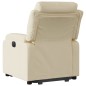 vidaXL Sillón reclinable elevable de tela color crema vidaXL Sillón reclinable elevable de tela color crema