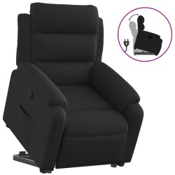 vidaXL Sillón reclinable elevable tela negro