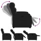 vidaXL Sillón reclinable elevable tela negro