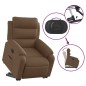 vidaXL Sillón eléctrico reclinable elevable de tela marrón vidaXL Sillón eléctrico reclinable elevable de tela marrón