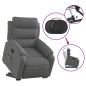 vidaXL Sillón de masaje eléctrico reclinable elevable tela gris oscuro vidaXL Sillón de masaje eléctrico reclinable elevable tela gris oscuro
